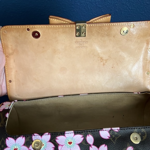 LOUIS VUITTON PAPILLON Hand Bag Monogram Cherry Blossoms France Vintage - Picture 9 of 14